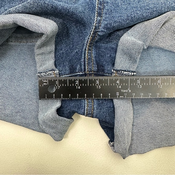 No Boundaries Distressed Blue Stretch Denim Bib Overalls Shortalls Size XL - Picture 11 of 14